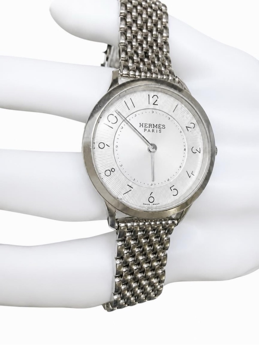 Hermes Watch Slim Silver